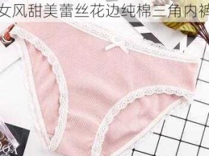 91丨PORNY丨国产 jk 少女风甜美蕾丝花边纯棉三角内裤