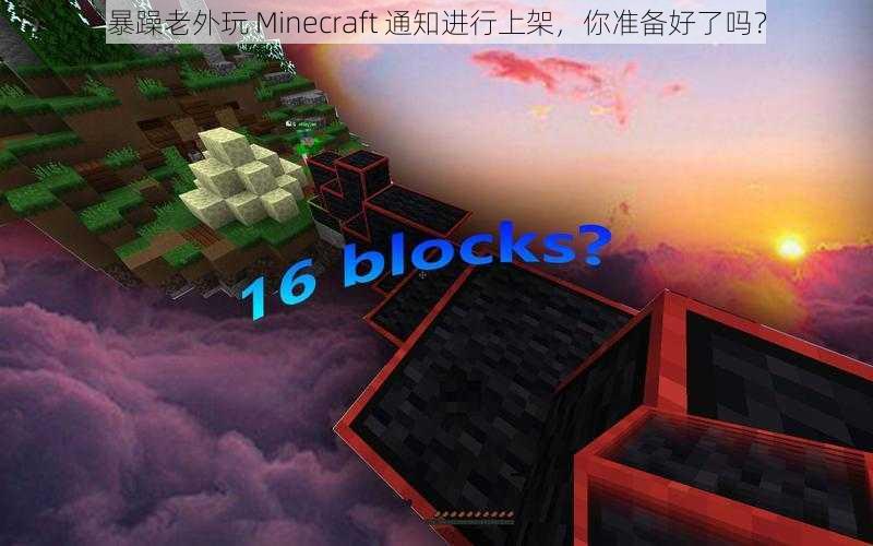 暴躁老外玩 Minecraft 通知进行上架，你准备好了吗？