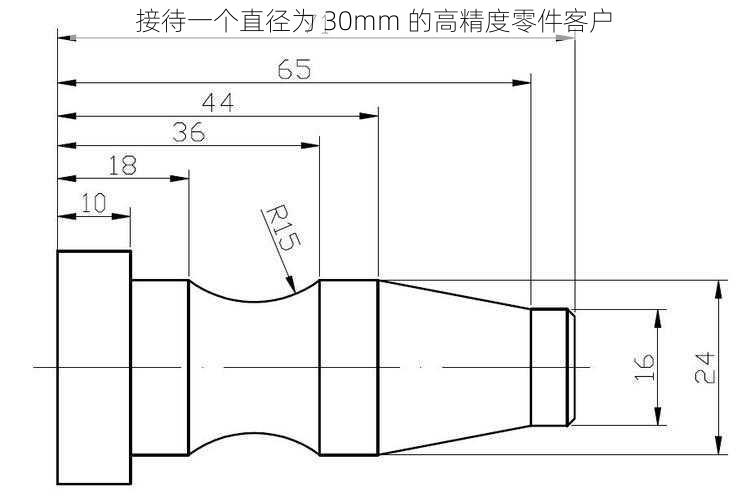 接待一个直径为 30mm 的高精度零件客户