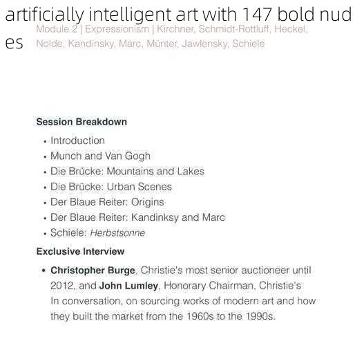 artificially intelligent art with 147 bold nudes