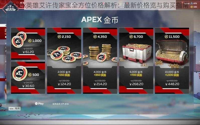 Apex英雄艾许传家宝全方位价格解析：最新价格览与购买指南