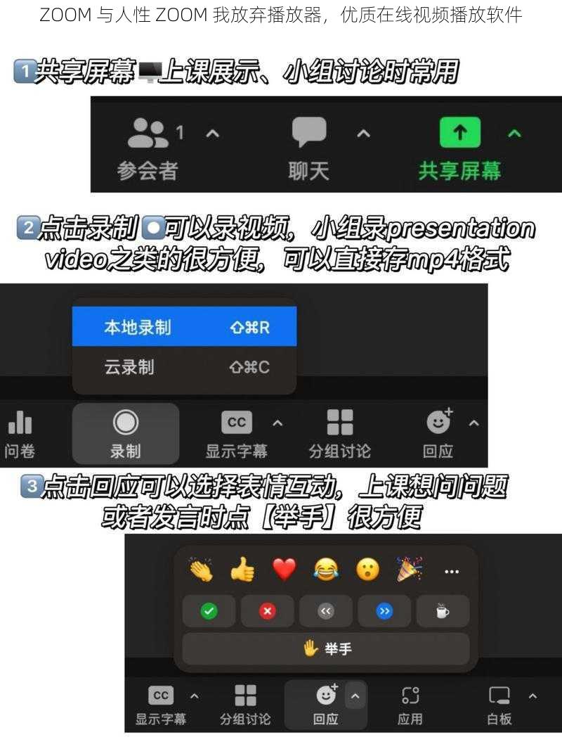 ZOOM 与人性 ZOOM 我放弃播放器，优质在线视频播放软件