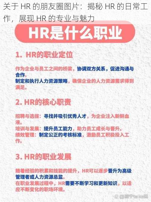 关于 HR 的朋友圈图片：揭秘 HR 的日常工作，展现 HR 的专业与魅力