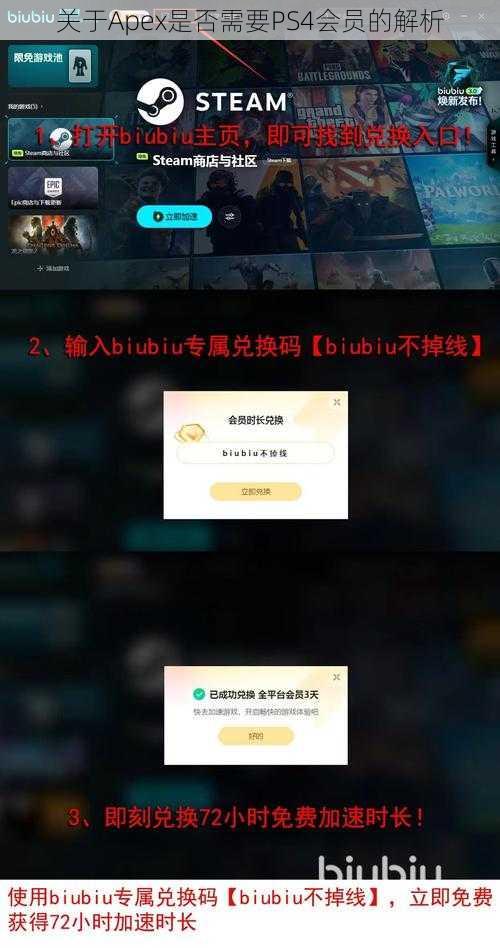 关于Apex是否需要PS4会员的解析