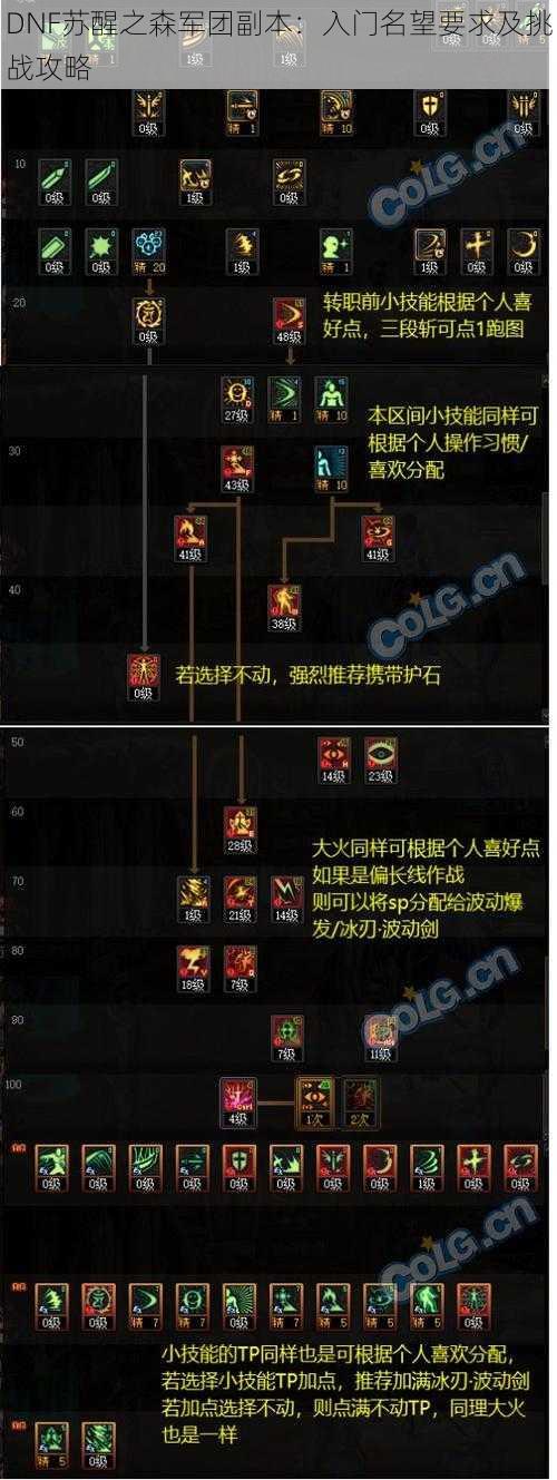 DNF苏醒之森军团副本：入门名望要求及挑战攻略