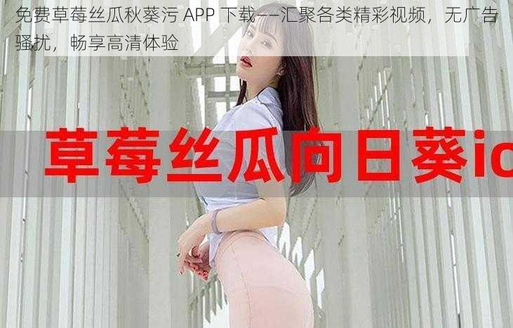 免费草莓丝瓜秋葵污 APP 下载——汇聚各类精彩视频，无广告骚扰，畅享高清体验