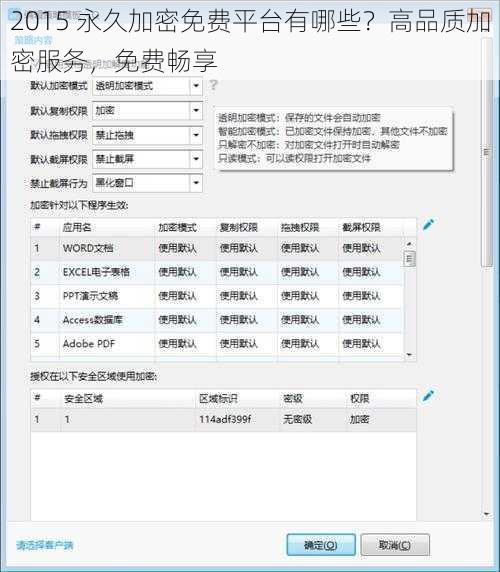 2015 永久加密免费平台有哪些？高品质加密服务，免费畅享