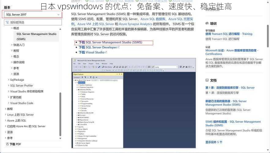 日本 vpswindows 的优点：免备案、速度快、稳定性高