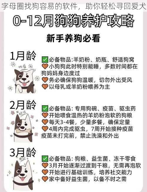 字母圈找狗容易的软件，助你轻松寻回爱犬