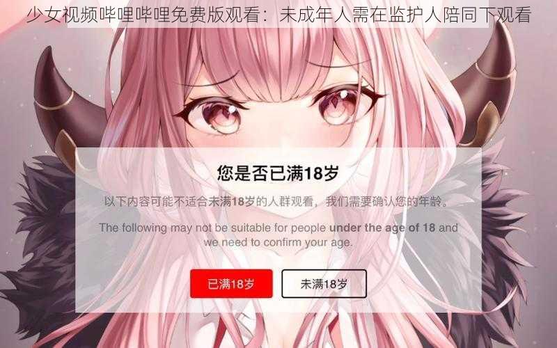 少女视频哔哩哔哩免费版观看：未成年人需在监护人陪同下观看