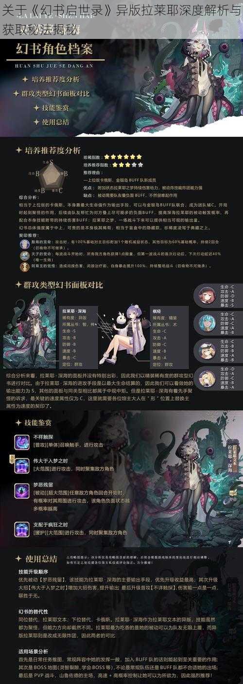 关于《幻书启世录》异版拉莱耶深度解析与获取秘法揭秘