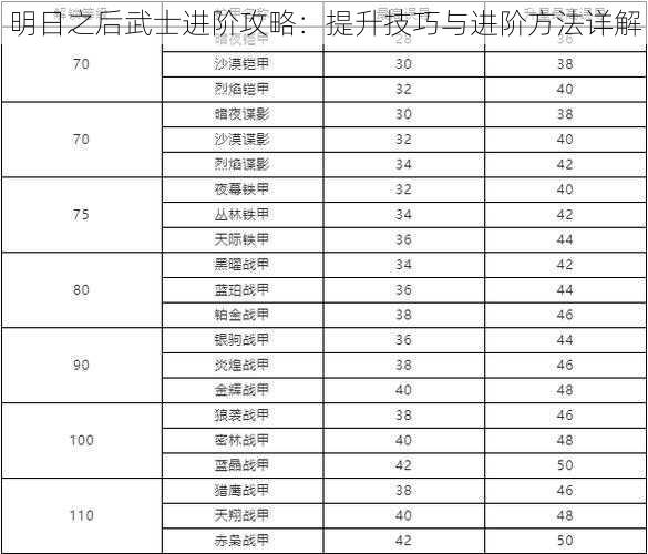 明日之后武士进阶攻略：提升技巧与进阶方法详解