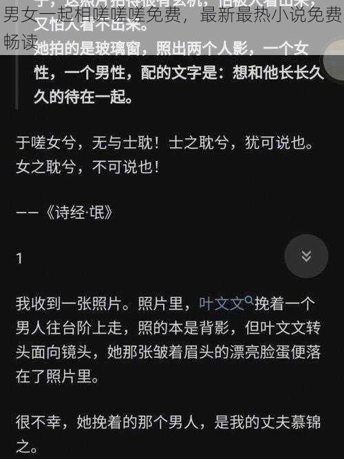 男女一起相嗟嗟嗟免费，最新最热小说免费畅读