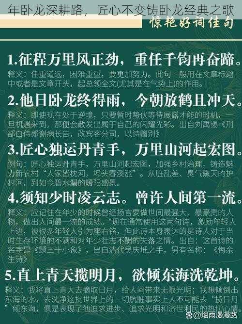 年卧龙深耕路，匠心不变铸卧龙经典之歌