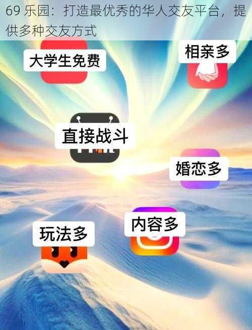 69 乐园：打造最优秀的华人交友平台，提供多种交友方式