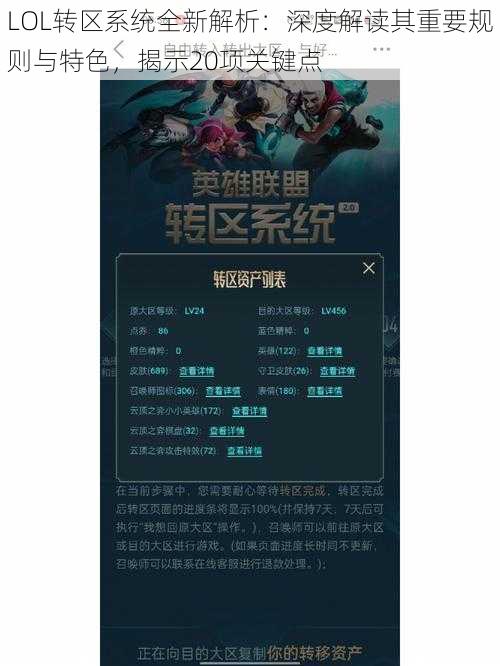 LOL转区系统全新解析：深度解读其重要规则与特色，揭示20项关键点