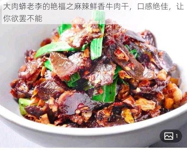 大肉蟒老李的艳福之麻辣鲜香牛肉干，口感绝佳，让你欲罢不能