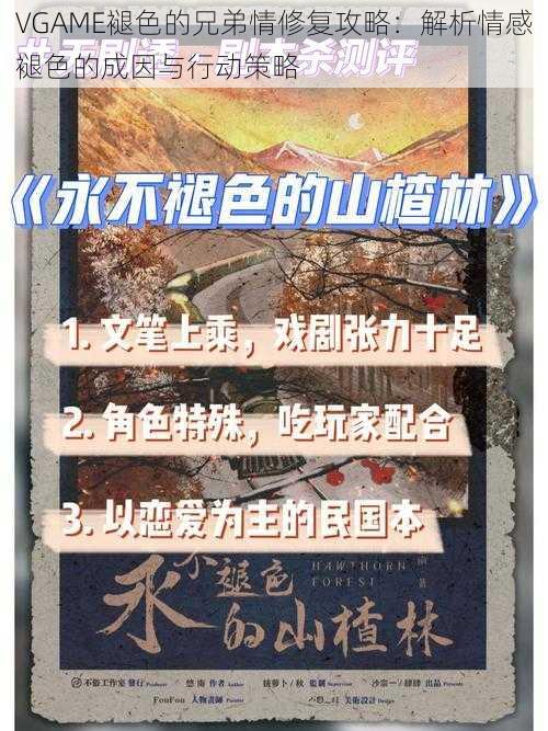 VGAME褪色的兄弟情修复攻略：解析情感褪色的成因与行动策略