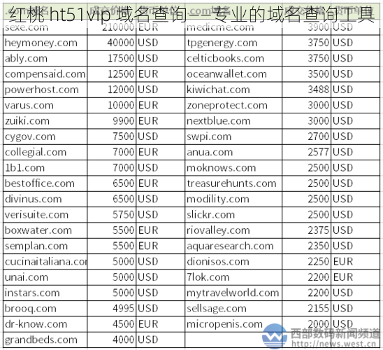 红桃 ht51vip 域名查询——专业的域名查询工具